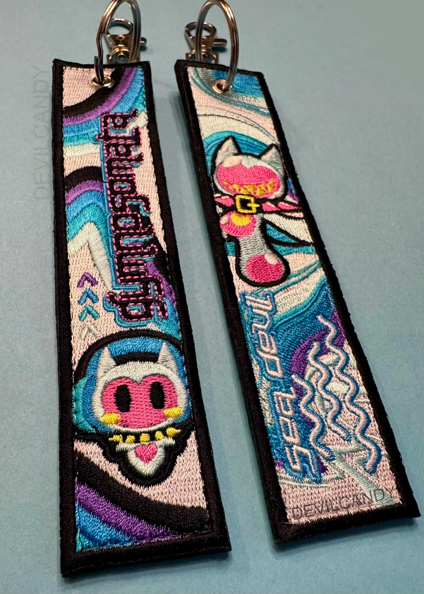 Sea Devil Embroidered Keychain