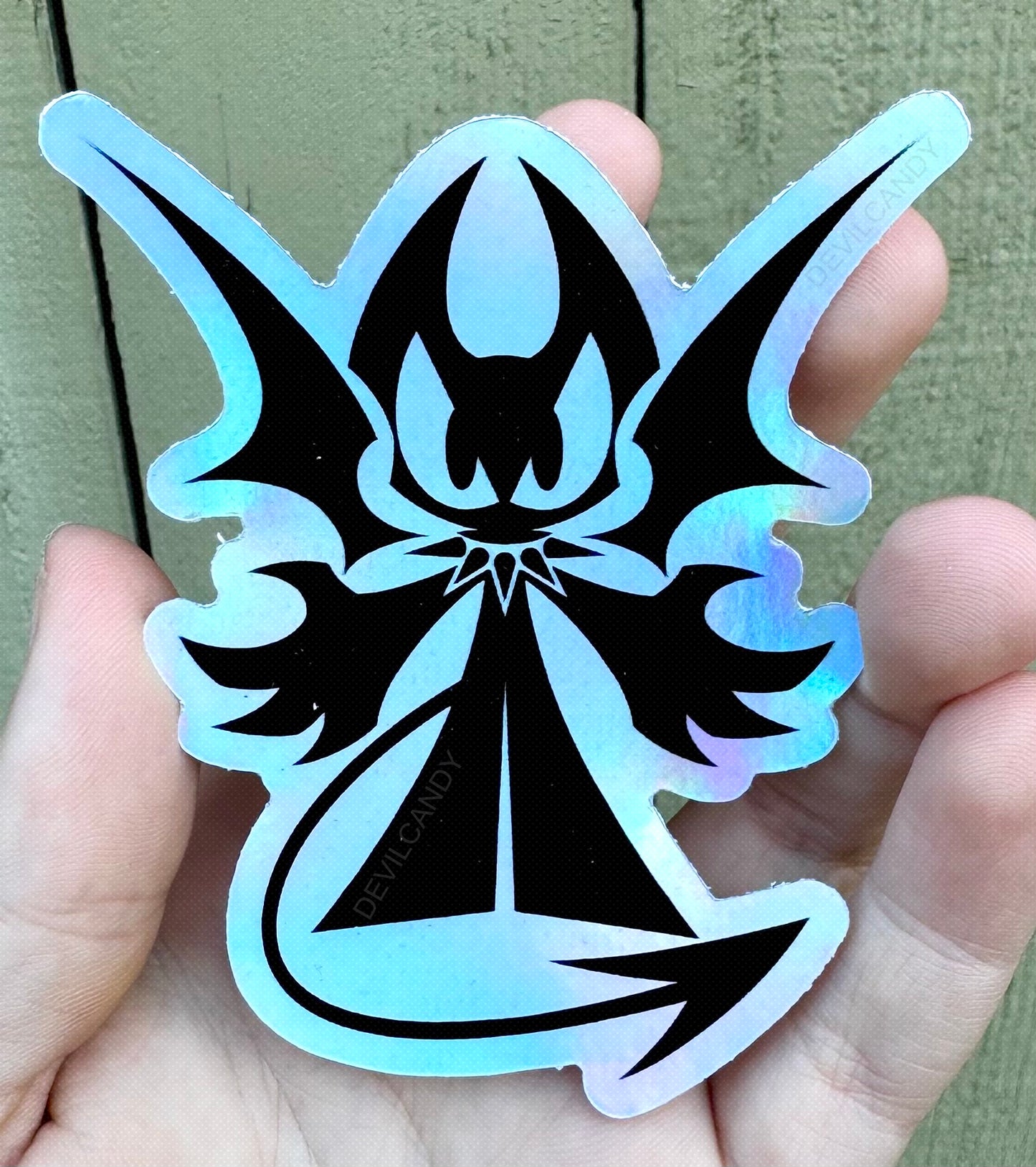 Devil Stance Holographic Sticker