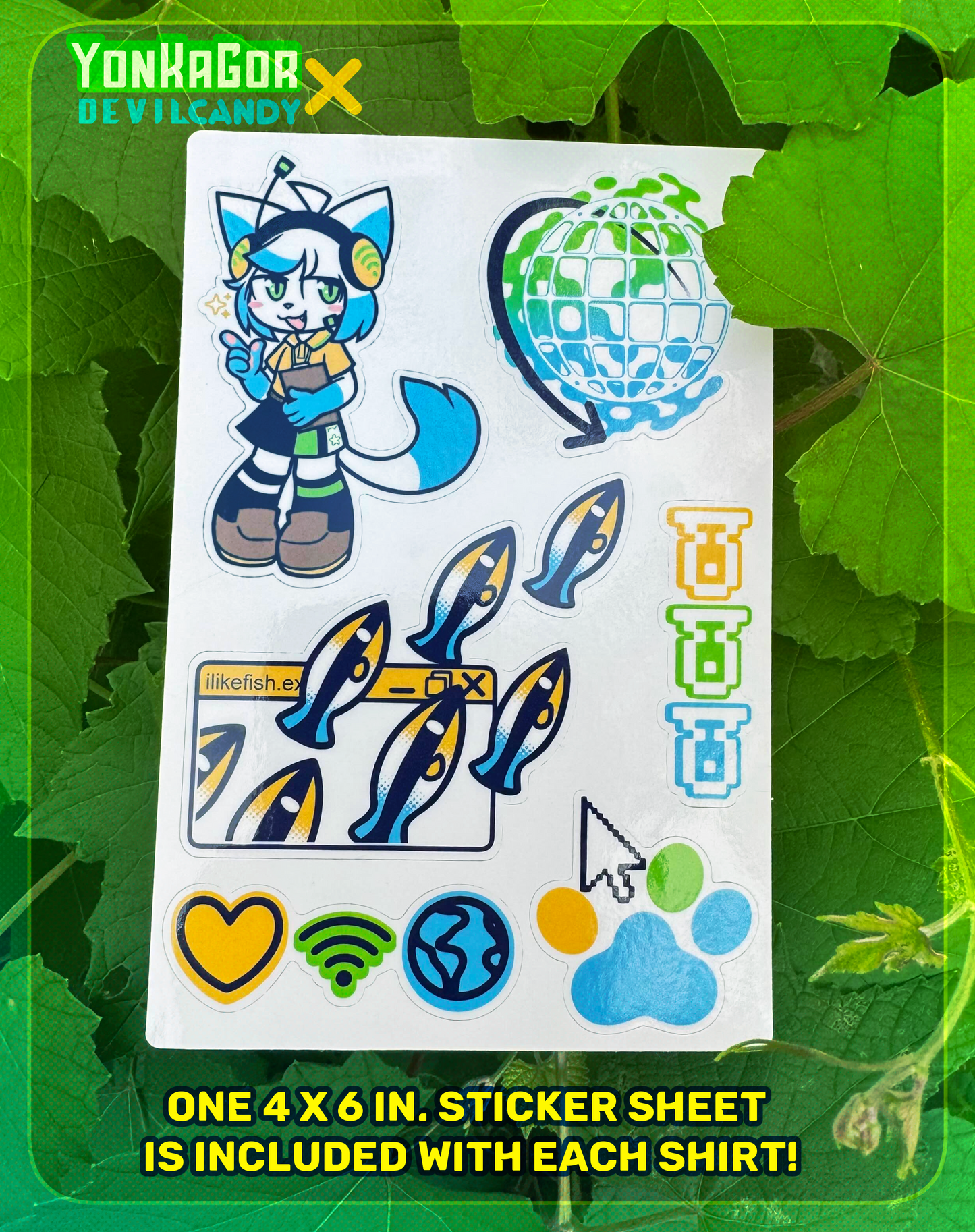 YonKaGor x DEVILCANDY "SeaDrive" Sticker Sheet