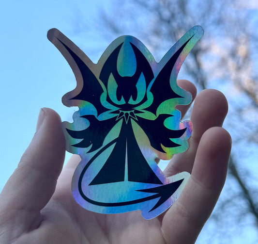 Devil Stance Holographic Sticker