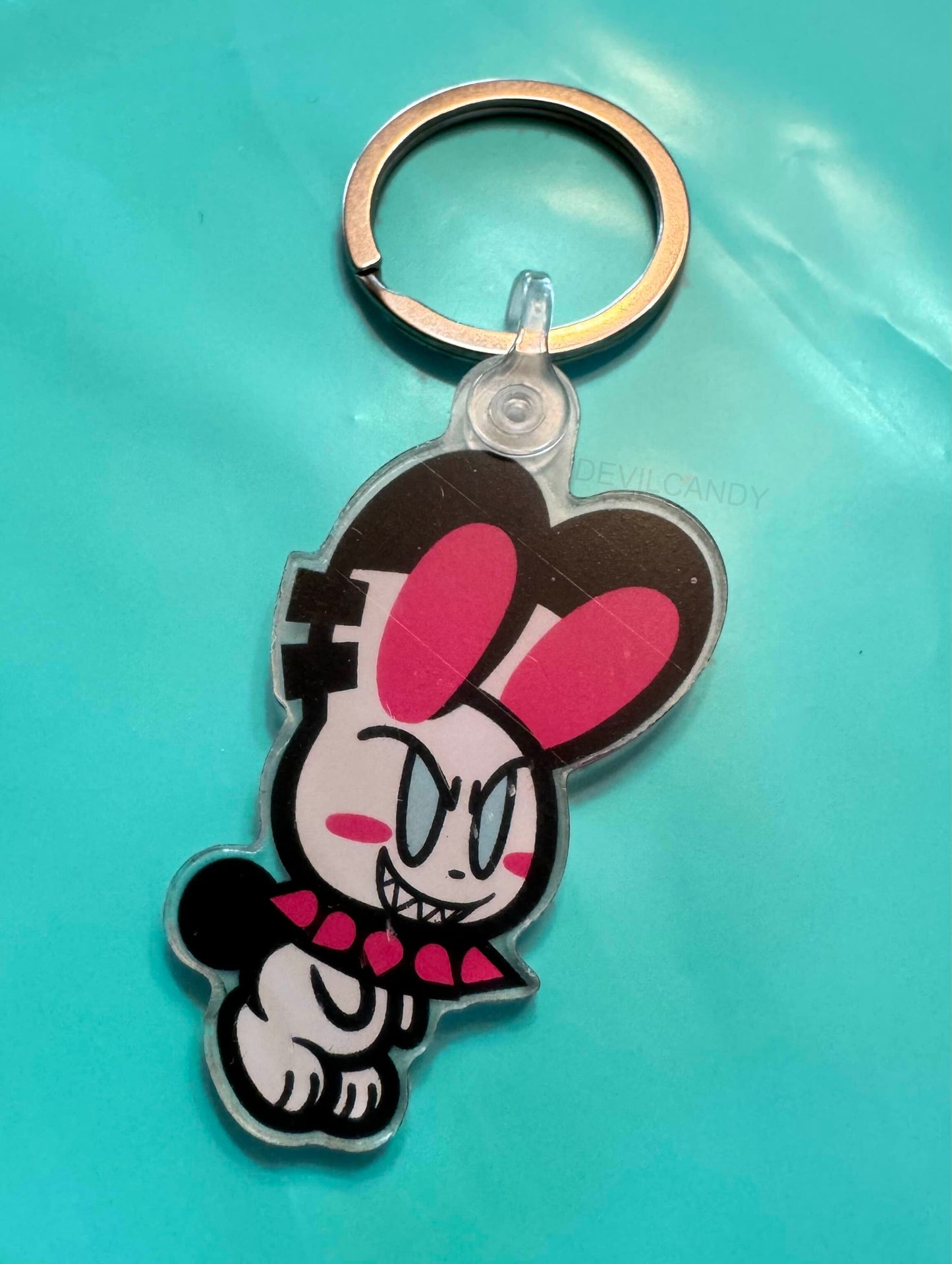 Ruby Bunny Acrylic Keychain