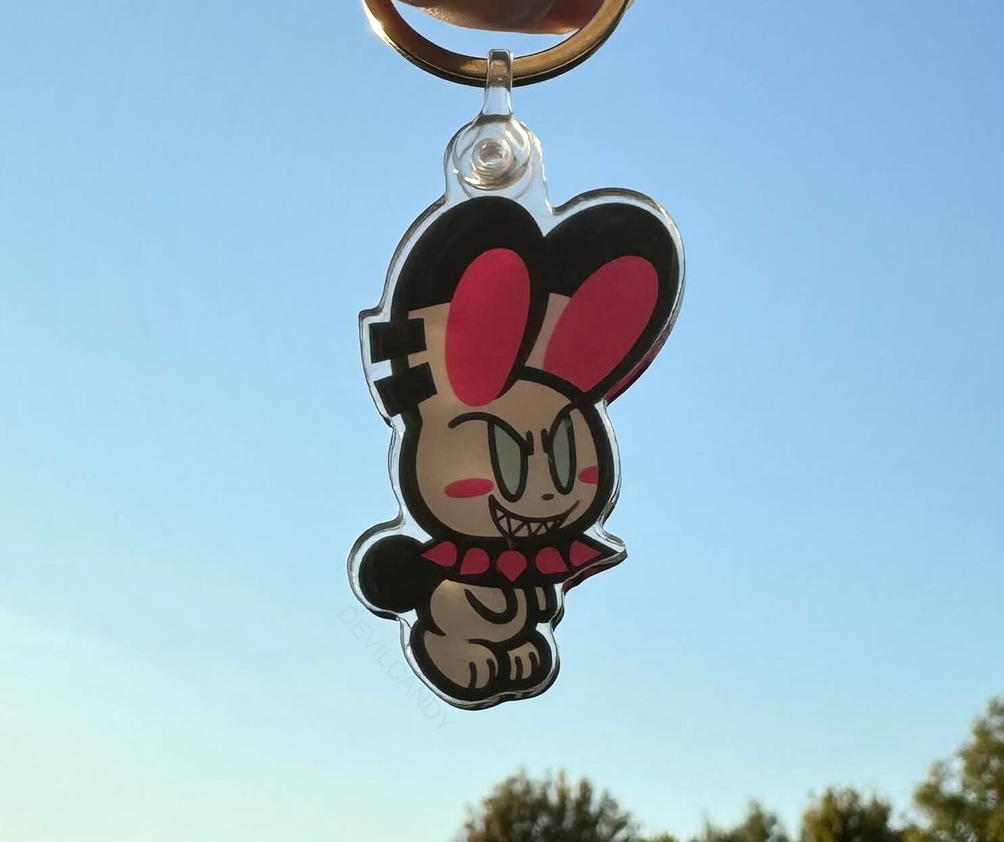 Ruby Bunny Acrylic Keychain