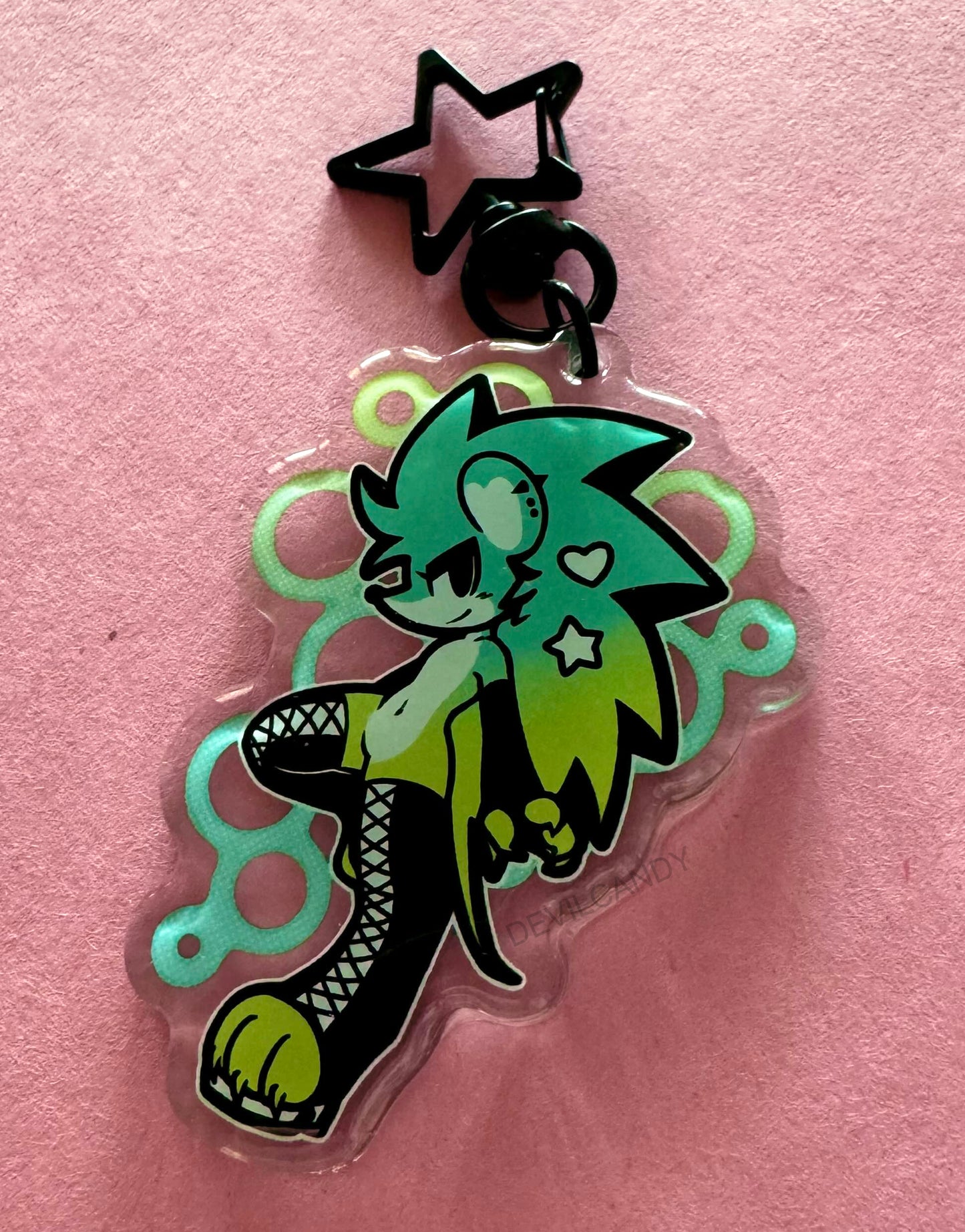 Quinn (Turquoise) - Clear Acrylic Keychain