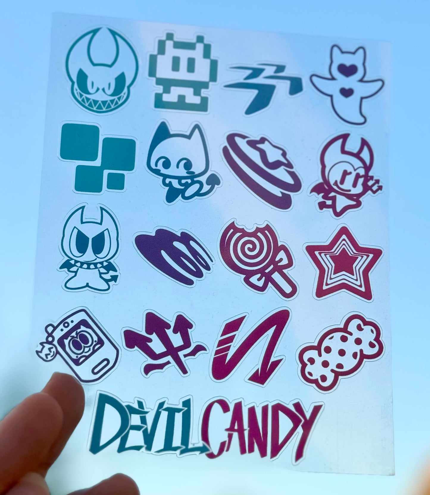 DEVILCANDY Icons - Clear Sticker Deco Sheet