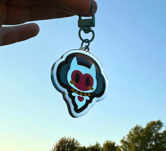 Sea Devil - Blue Tinted Clear Acrylic Keychain (Discounted)