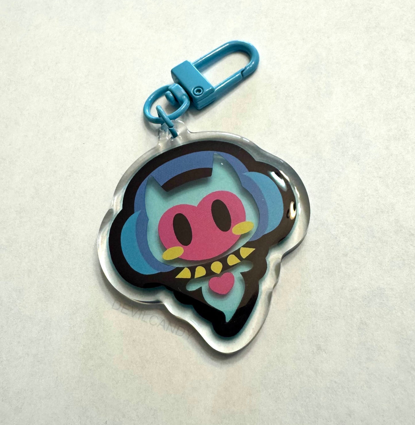 Sea Devil - Blue Tinted Clear Acrylic Keychain (Discounted)