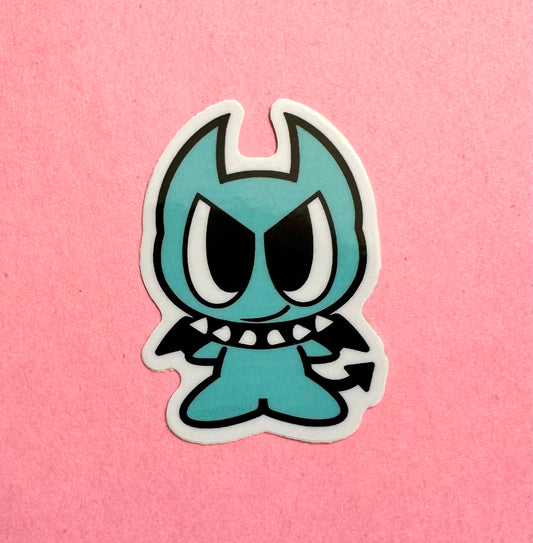 Lil' Devil Cyan Sticker