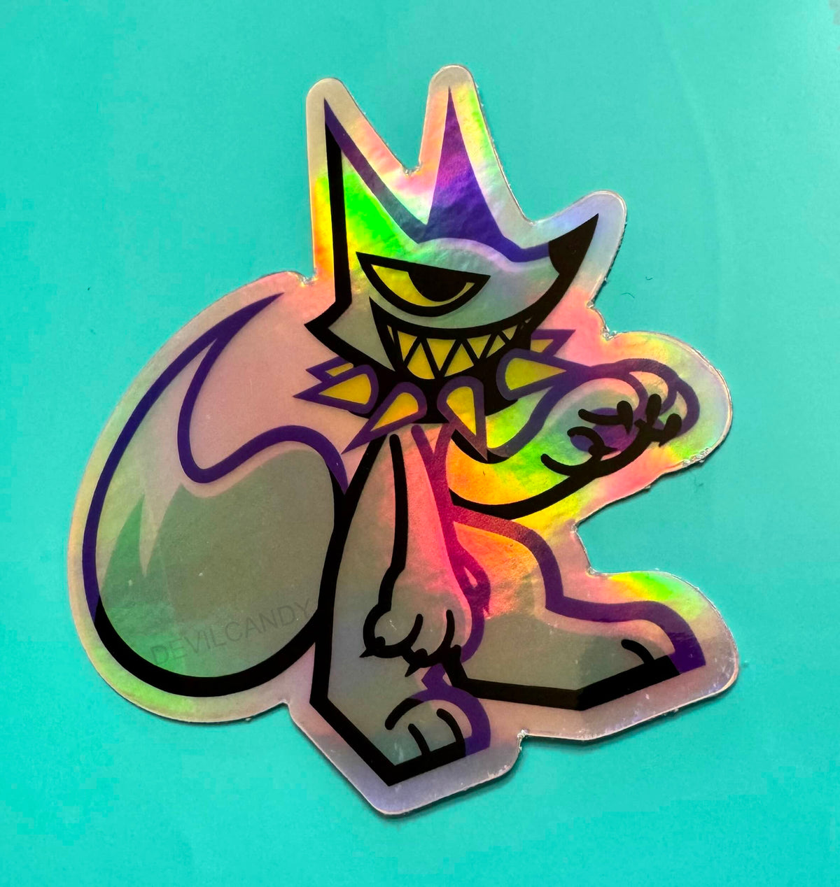 Fox Skeleton Sticker Punk Fox Holographic Sticker – DEVILCANDY