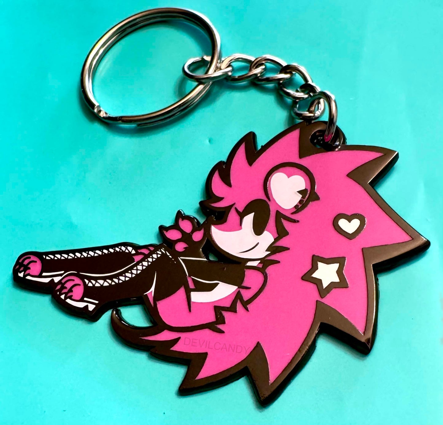 Quinn Metal Enamel Keychain