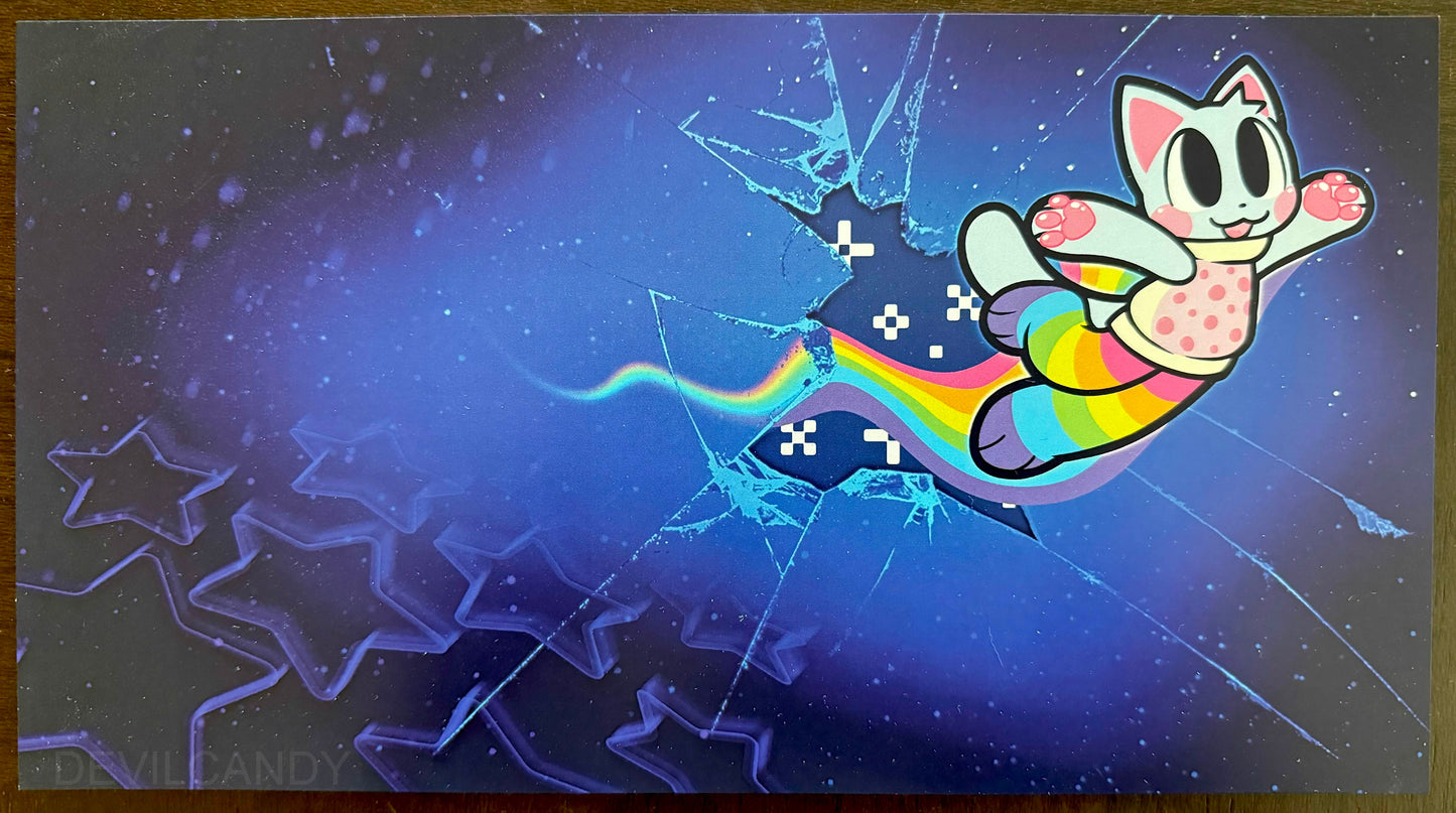 "Rainbow Kitty" Art Print