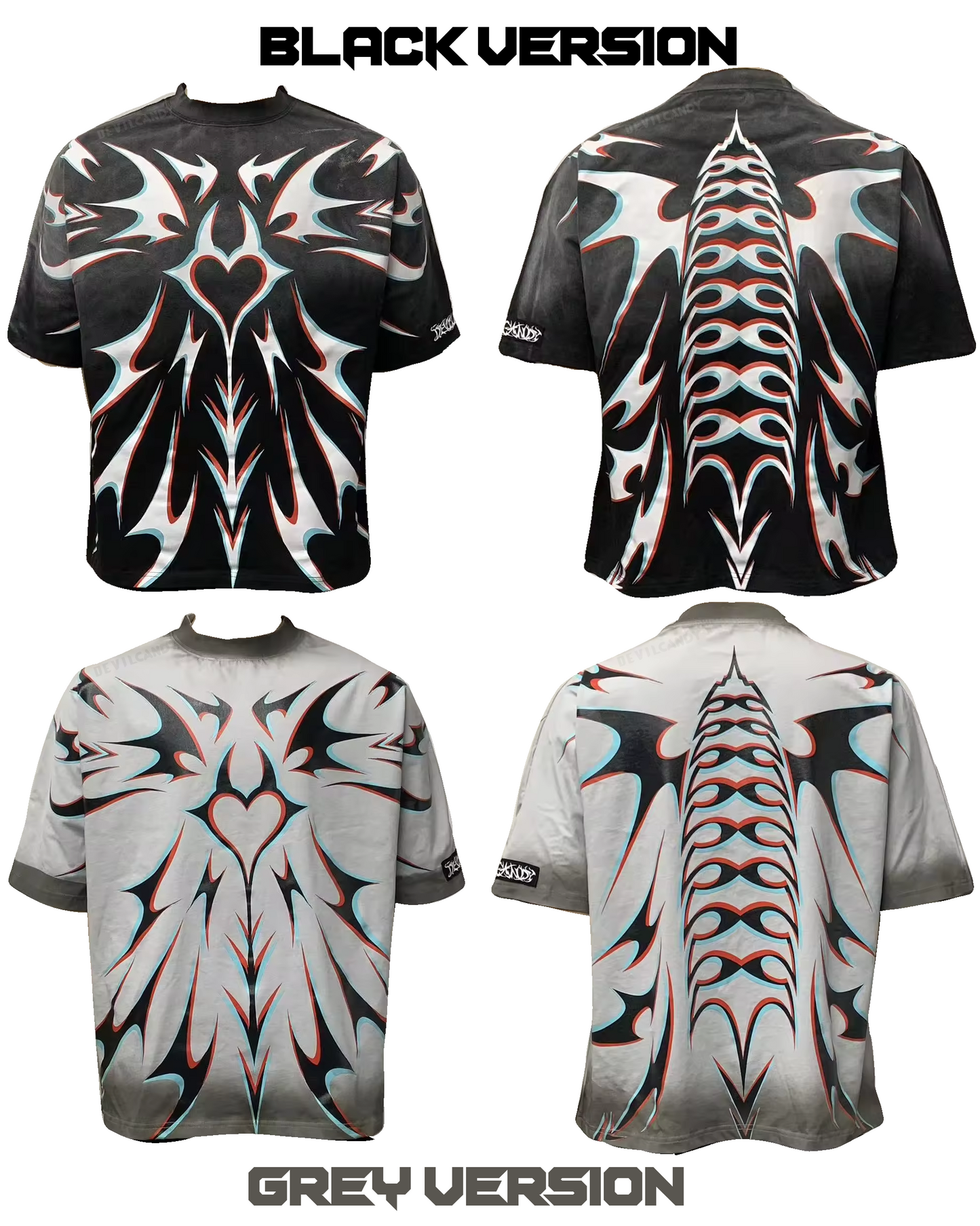 "Devil Heart" Lux Oversize Shirts (2 Options) - PRE-ORDER