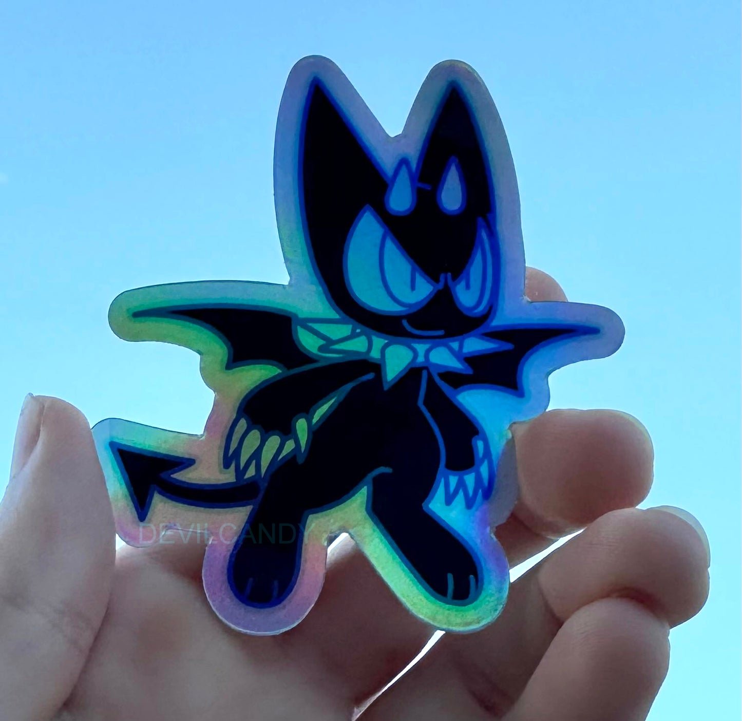 Devil Kitty Holographic Sticker