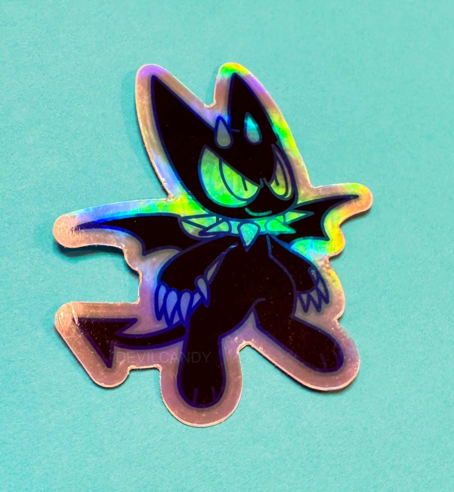 Devil Kitty Holographic Sticker
