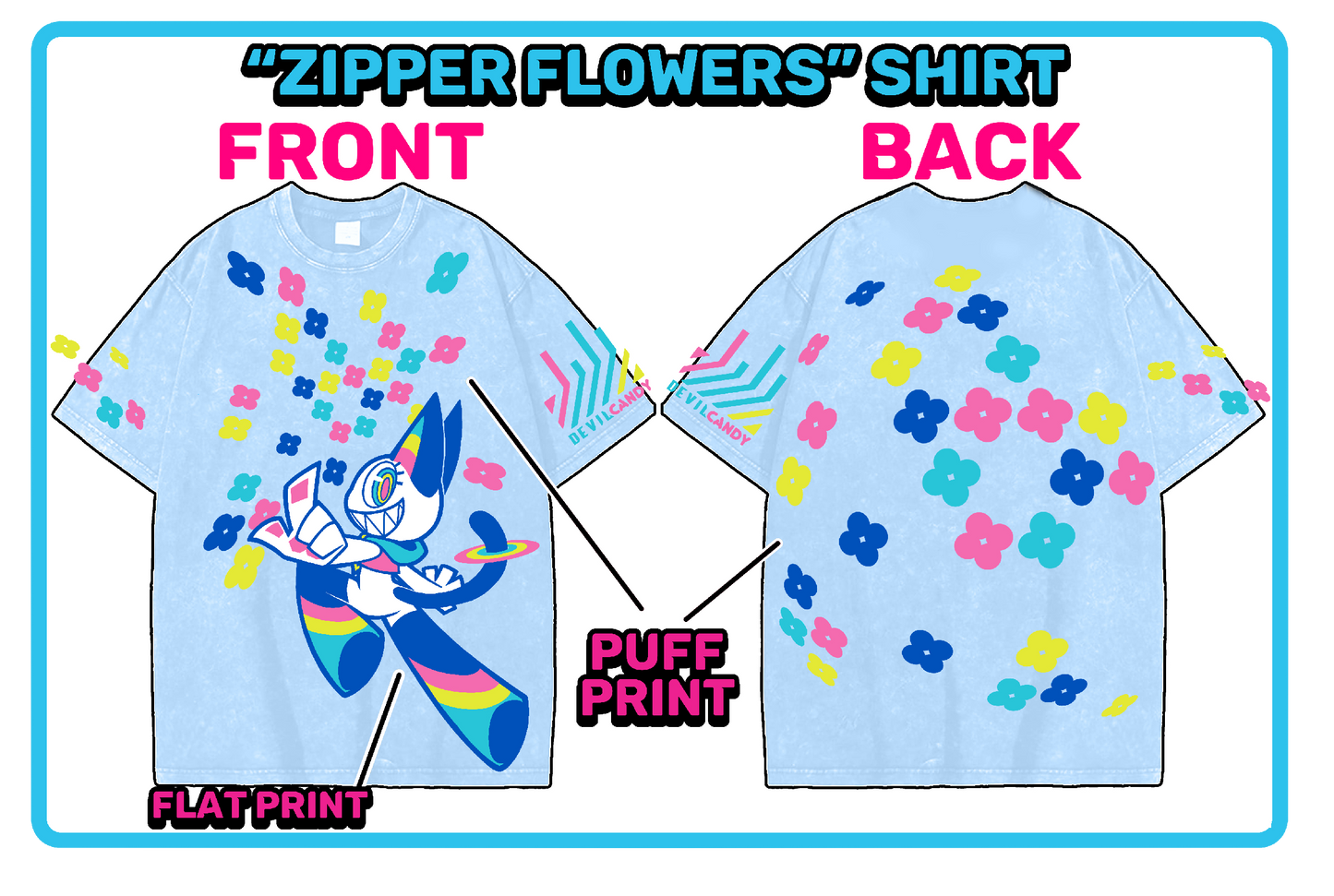 "Zipper Flowers" LUX Oversize Shirt (2 Options)